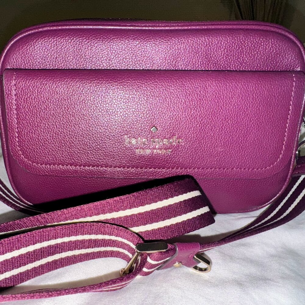 Kate Spade Rosie pebbled leather crossbody camera bag